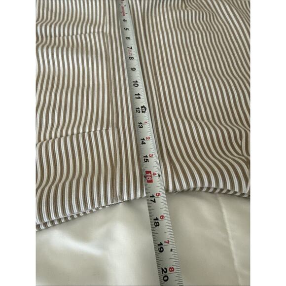 Banana Republic Tan and White Striped Sheath Dress size 14 - Picture 9 of 10